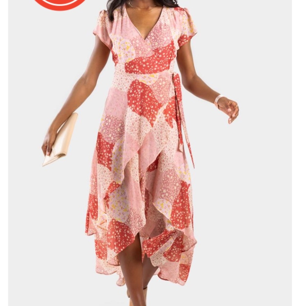 Francesca’s Floral Wrap Dress